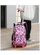 Colorful Geometric School Bag with Wheels