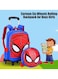 Blue Spider-Man Style Rolling Trolley School Bag