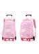 Pastel Galaxy Six-Wheel Trolley School Bag Pink