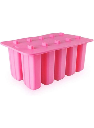 Silicone Ice Cream Mould Popsicle Mold Ice Tray Puck Popsicle Frozen Mold Shape DIY Ice Cream Tools, Pink