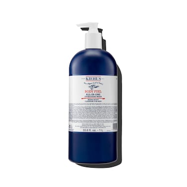 Kiehl's Body Fuel All-in-One Energizing Body Wash &amp; Shampoo for Men, with Menthol, Caffeine, Vitamin E &amp; Vitamin C, Gently Removes Excess Oil, Sweat &amp; Impurities, for Men's Skin and Hair