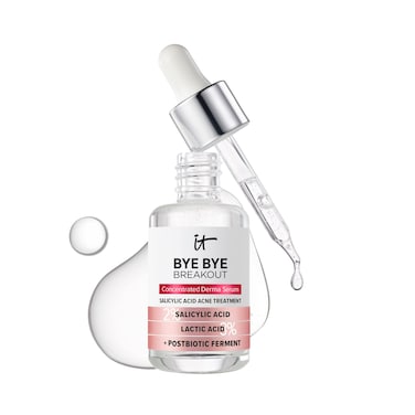 It CosmeticsBye Bye Breakout Acne Treatment Face Serum -With 2% Salicylic Acid &amp; 3% Lactic Acid - Helps Reduce Pimples in 3 Days &amp; Fades Look of Post-Acne Marks in 8 Weeks - 1 Fl. Oz