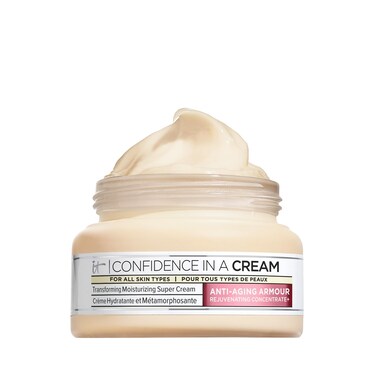 IT Cosmetics Confidence in a Cream Anti Aging Face Moisturizer &acirc;&euro;&ldquo; Visibly Reduces Fine Lines, Wrinkles &amp; Signs of Aging Skin in 2 Weeks, 48HR Hydration with Hyaluronic Acid, Niacinamide
