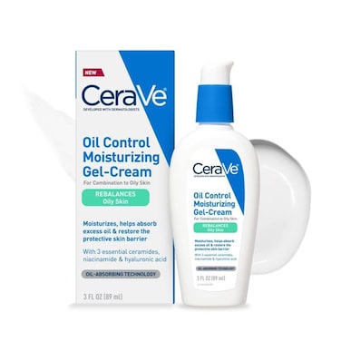 CeraVe Oil Control Face Gel Cream - 3 fl oz: Contains Niacinamide, With Ceramides, For Normal &amp; Combination Skin
