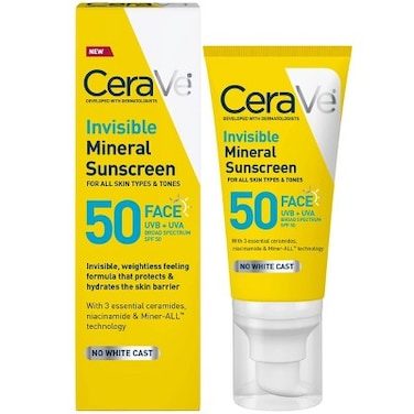 CeraVe Invisible Mineral Face Sunscreen - SPF 50 - 1.62 fl oz (48ml)