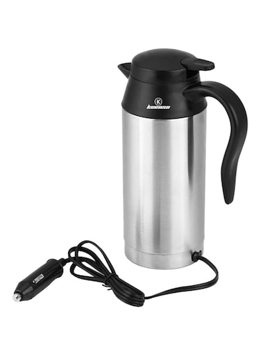 Keenso 12V 750ML Car Kettle Electric Water Kettle, Portable Stainless Steel Car Heating Drinking Cup Travel Kettle Thermoses for Heating Water Coffee Milk Tea
