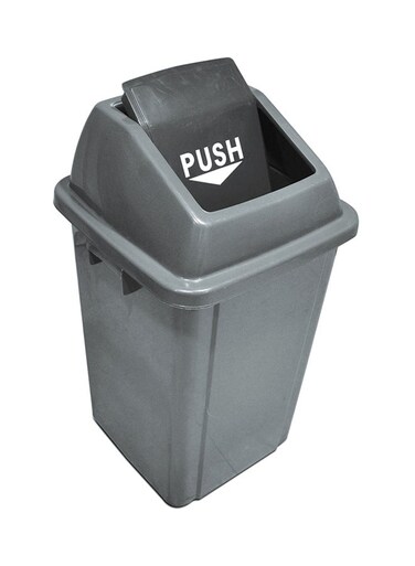 Durable Quadrate Trash Bin Grey 60Liters