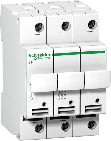 Schneider Electric Acti 9 Fuse Disconnector STI 3poles 25A for fuse 10.3 x 38 mm, A9N15656