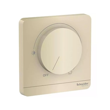 Schneider Electric AvatarOn Rotary Dimmer Switch, 1 Gang, 250V for Dimmable LED, Incandescent, and Halogen Lights, Wine Gold (Model: E8331RD25-WG)