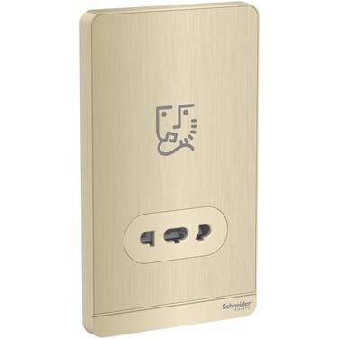 Schneider Electric AvatarOn Shaver Socket, 115/240V, 20VA, Gold Hairline (E83T727V_GH)