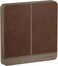 Schneider Electric AvatarOn, 2 Gang, Switch, 16AX 250V, Dark Wood, E8332L1_WD