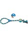 duvoplus Duvo+ knotted cotton loop dog toy tennis ball grey/blue fetch and tug of war