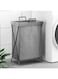 50L Folding Laundry Storage Basket with Handles Detachable Liner Waterproof Laundry Bag, Tall Clothes Hamper Stand Up Well for Clothes Toys
