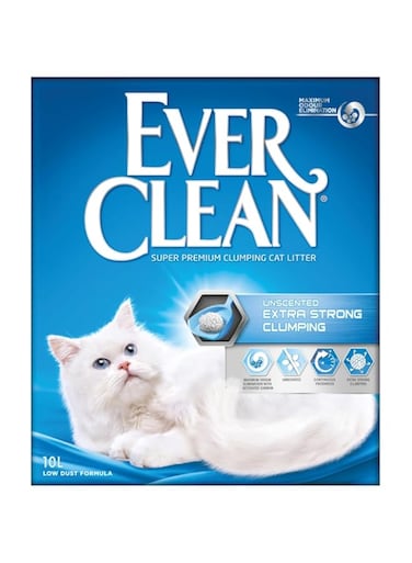 Ever Clean Clumping Cat Litter, Extra Strong Clumping Cat Litter, Unscented, Unbeatable clumping strength, 10L