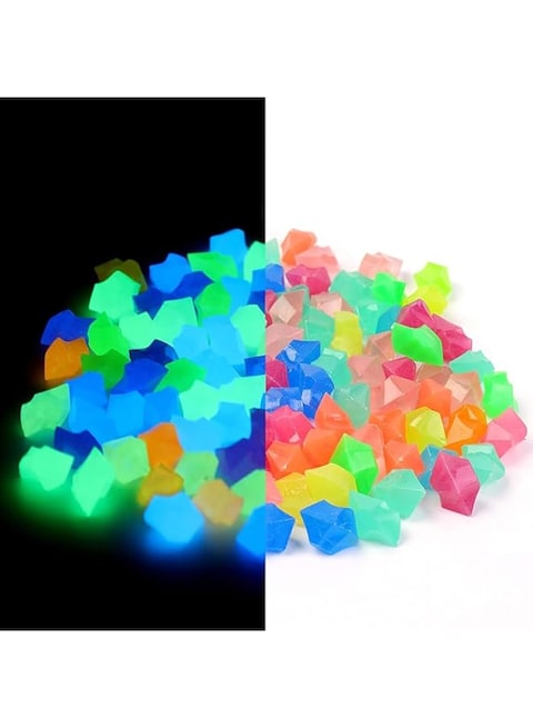 ALMEKAQUZ 300Pcs Fish Tank Decorations Rocks,Little Glow in The Dark Aquarium Stones,Fish Turtle Tank Pebbles Gravel Garden Rocks, Suitable for Aquarium Landscaping, Home Outdoor Walkways, Lawns