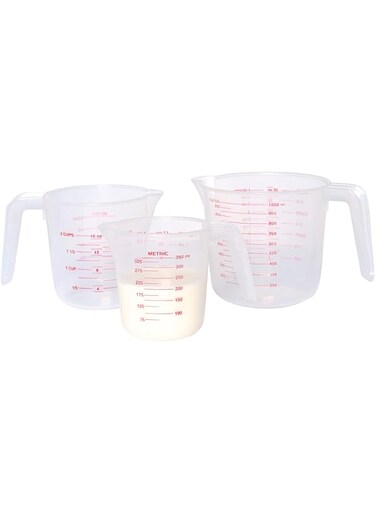 KitchenCraft Plastic Measuring Jugs, Set of Three