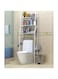 Dubai Gallery 3 Tier Stainless Steel Toilet Cabinet Rack White