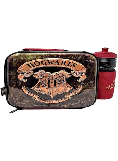 Harry Potter Blue Sky Designs Ltd Hogwarts Crest 3D Lunch Bag with Bottle