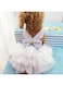 TAPBULL Dog Dresses, Fashion Pet Dog Clothes, Striped Mesh Puppy Dog Princess Dresses (Blue, Medium)