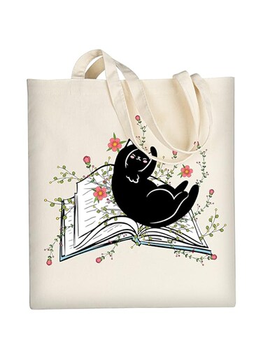 AUSVKAI Canvas Tote Bag Aesthetic for Women, Cute Reusable Cloth Cotton Bags for Shopping Beach Grocery