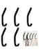 5 Pack Wall Hooks for Hanging Coat - Black Double Hooks with Max Weight Capacity of 50 LB, Coat Hooks Wall Mount, Suitable for Bathroom, Entryway and Closet,Wall Mounted Coat Rack