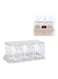 Transparent Three-Grid Seasoning Box Set with Spoon White/Transparent 27 x 18 x 15cm
