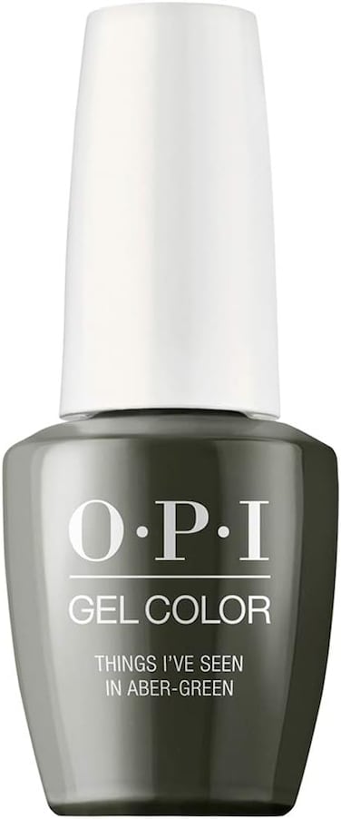 OPI Gelcolor, Things I&rsquo;Ve Seen In Aber-Green, Green Gel Nail Polish, Scotland Collection, 0.5 Fl Oz