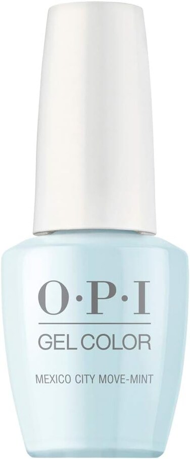 OPI Gelcolor, Mexico City Move-Mint, Blue Gel Nail Polish, Mexico City Collection, 0.5 Fl Oz