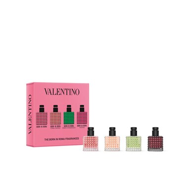 Valentino Born In Roma Mini Set for Women 4x6ml(Born In Roma + Coral Fantasy + Green Stravaganza + Intense)
