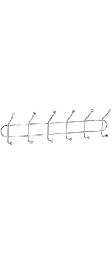 Delcasa 6 Cloth Hooks - Metal Hooks   Multifunctional 6 Hook Rack Organizer For Hanging Coat Clothes Hat Towel Bags Keys   Durable Heavy-Duty Wall-Mounted Hook Rack