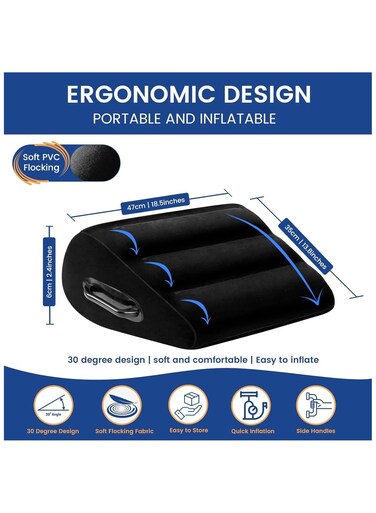Positioner Pillow - Enhance Comfort with Inflatable Pillow for Leg Elevation - Portable Cushion Body Pillow for Sleeping, Bed, Sofa, Travel, and Camping