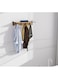 HOME Riyan Wall Shelf with Hooks - Stylish Walnut/Black Living Room Decor, Engineered Wood &amp; Metal, Ideal for Organizing &amp; Displaying, Size: L63xW20xH12cm
