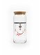 Ramadan Glass Tumbler with Straw and Lid, Glass Cup with Straw, 550 ML Capacity - Red