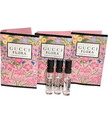 GucciFlora Sample Perfume Perfume Gorgeous Gardenia Women Spray 1.5 ml / 0.05 oz set of 3
