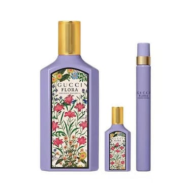 GucciFlora Gorgeous Magnolia Woman's Gift Set: 100ml EDP Spray + Mini 10ml EDP Spray + Mini Pen 5ml EDP Spray - HARD BOX