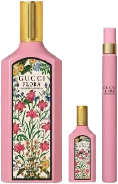 Gucci Flora Gorgeous Gardenia 3Pc Women's Gift Set: 3.4 Oz Eau De Parfum + Mini 0.33 Oz Eau De Parfum + Mini Pen 0.17Oz Eau De Parfum Spray - Hard Box