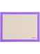 Restaurantware-Half Size Baking Mat, 1 Heat-Resistant Cooking Mat - Allergen-Safe, Reusable And Ultra-Durable, Tan And Purple Silicone Nonstick Mat, For Pans And Rolling, 11.8 x 15.75 Inch