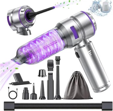 Car Vacuum Cleaner High Power - 22000PA Portable Car Vacuums 4 in 1 Compressed Air Duster &amp; Blower Hand Held