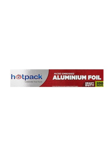 Micro Embossed Heavy Duty Aluminium Foil 62m*30cm, 200sq.ft, Cooking-Storing-Wrapping