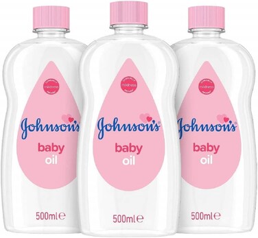 Johnson's Baby Oil, Leaves Skin Soft and Smooth,deal for Delicate Skin, 500 ml, Pack of 3