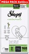 Sleepy Natural Size 2, 3-6kg Hypoallergenic Baby Dry Diapers, Organic Cotton, Highly Absorbent, Bamboo Extract, Ultimate Comfort and Dryness, 100% Leakage Protection (2, 168, Count)
