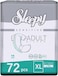 Sleepy Hypoallergenic 72 Adult Diapers, x-Large, Unisex Diapers for Sensitive Skin, Odour Control Diapers Wetness Comfortable &amp; Adjustable, 120-160cm 6x12