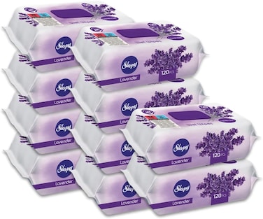 Sleepy Care Wet Wipes, Lavendar, 1200 Sheets, 120x10 Pack