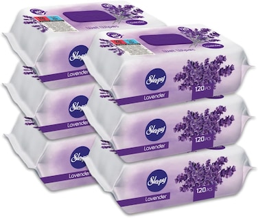 Sleepy Care Wet Wipes, Lavendar, 720 Sheets, 120x6 Pack
