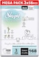 Sleepy Bio Natural Premium Size 3 Diapers, 3x56 Baby Dry Taped Diapers, 4-9kg Hypoallergenic, Water Based, Almond Milk, Vegan, 100% Leakproof