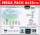 Sleepy Bio Natural Premium Size 6 Diapers, Baby Dry Taped Diapers, 15-25kg Hypoallergenic, Water Based, Almond Milk, Vegan, 100% Leakproof (6, 128, Count)
