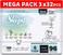 Sleepy Bio Natural Premium Size 6 Diapers, Baby Dry Taped Diapers, 15-25kg Hypoallergenic, Water Based, Almond Milk, Vegan, 100% Leakproof (6, 96, Count)
