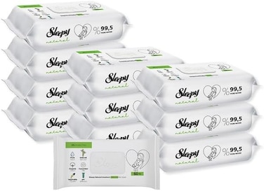 Sleepy Baby Care Wet Wipes, Natural, 600 Sheets, 60x10 Pack