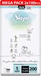 Sleepy Bio Natural Premium Size 5 Diapers, 200 Count, Baby Dry Taped Diapers, 11-18kg Hypoallergenic, Water Based, Almond Milk, Vegan, 100% Leakproof