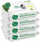 Mother Sparsh Natural Care Baby Water Wipes, 100% Plant Made Fabric From forest Land, Plant Powered Wet Wipes with Cucumber Extract for Baby, Cotton Cloth Like Bigger Sheets, 60 Pcs (Pack of 4)